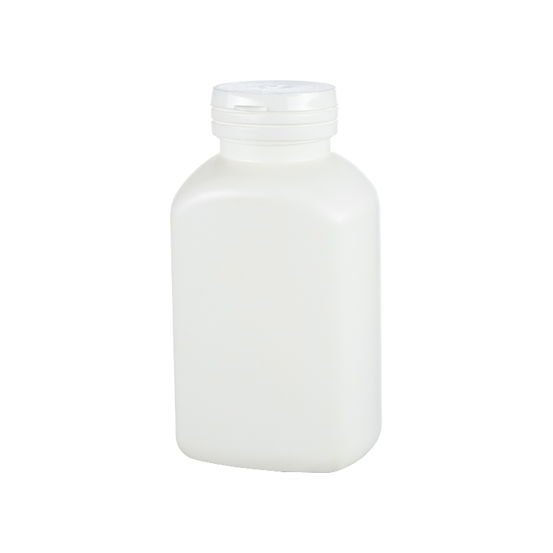 경사진 어깨가 있는 275ml HDPE 사각 병